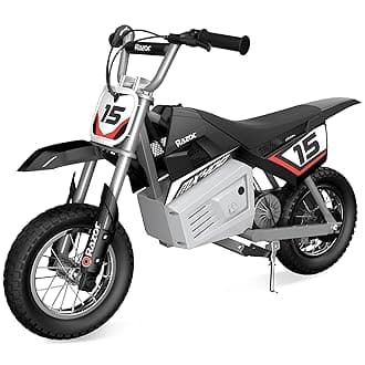 MX400 Dirt Rocket Electric Bike for Kids Ages 8+, 140 lb Max Weight, Black – 24V Battery, Up to 14 Mph, 30-Min Ride Time on High Speed, Twist-Grip Throttle, Spoked Wheels w/ 12” Pneumatic Tires
