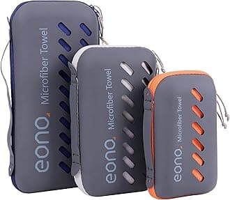 Eono Microfibre Towel, 8 Colours - Compact, Ultra Light Quick-Drying - Perfect Sports, Beach, Travel & Bath Towel