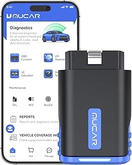 MUCAR DriverScan Bluetooth OBD2 Scanner, Bi-Directional Scanner OBDII All System Car Diagnostic Tool with 15 Reset, EVAP Test Car Auto Diagnostic Scan Tool Code Readers and App for ios & Android