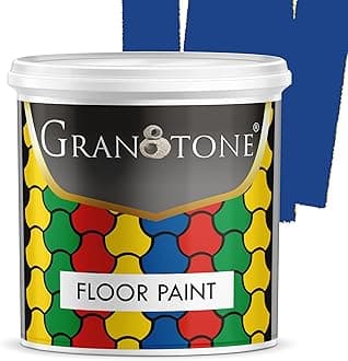 GRANOTONE Floor Paint 1 Litre Peacock Blue Colour Polyurethane and Acrylic Polymer Based Concrete Sealer Anti Slip Thick and Durable for Cement Floor and Tiles Made in India