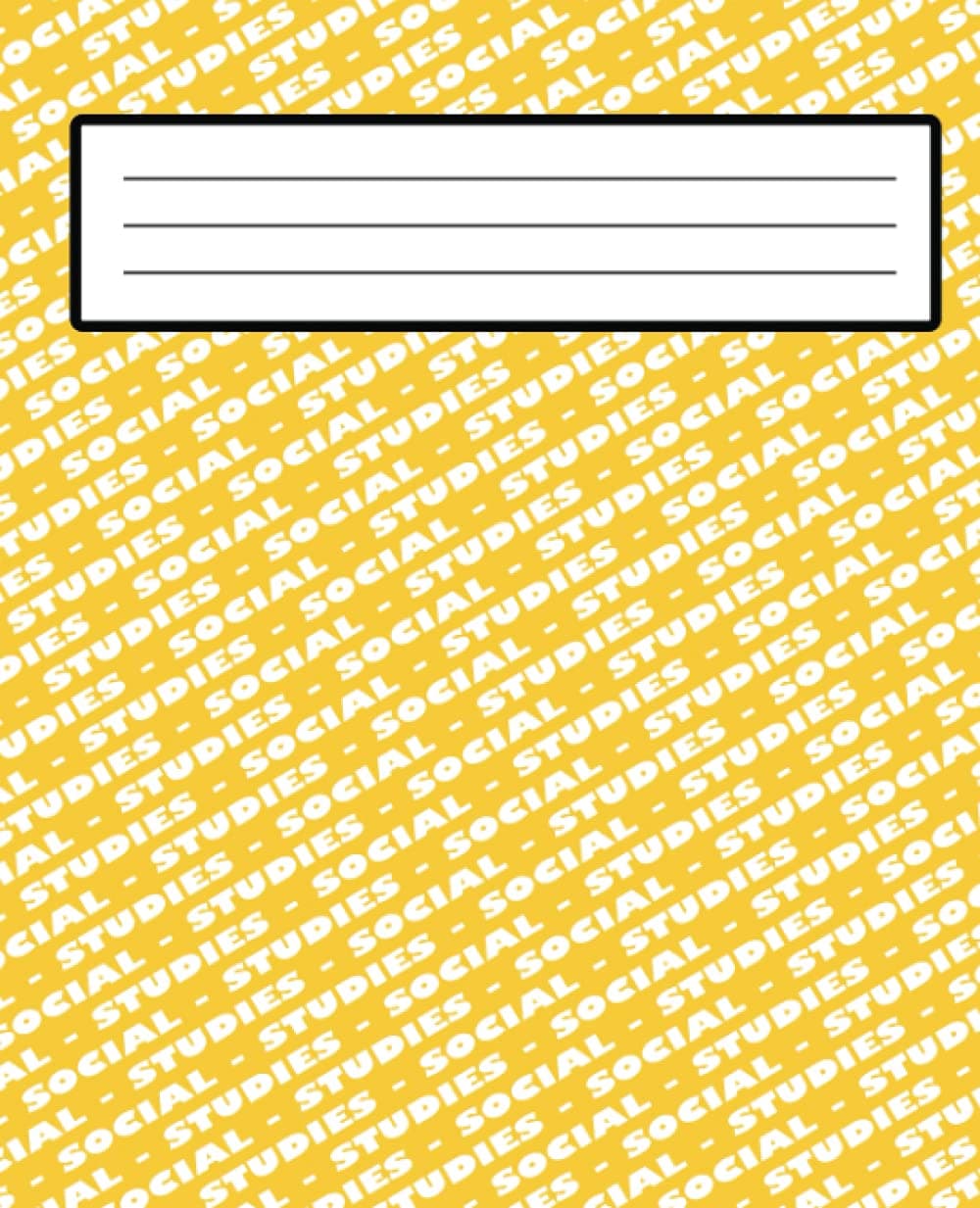 Social Studies Composition Book | Color Code Themed Collection: Blank Assignment Book (Color Coded Composition Book Class Themed Collection)