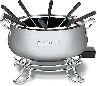 Cuisinart CFO-3SS Electric Fondue Maker, Stainless Steel, Brushed Stainless