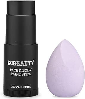 CCbeauty Eye Black Stick, Face Paint Stick, Face Painting Kit, Waterproof & Long Lasting Anti-Glare For Football Baseball Softball Lacrosse, SFX Makeup Kit For Skeleton Clown Halloween Costume Cosplay