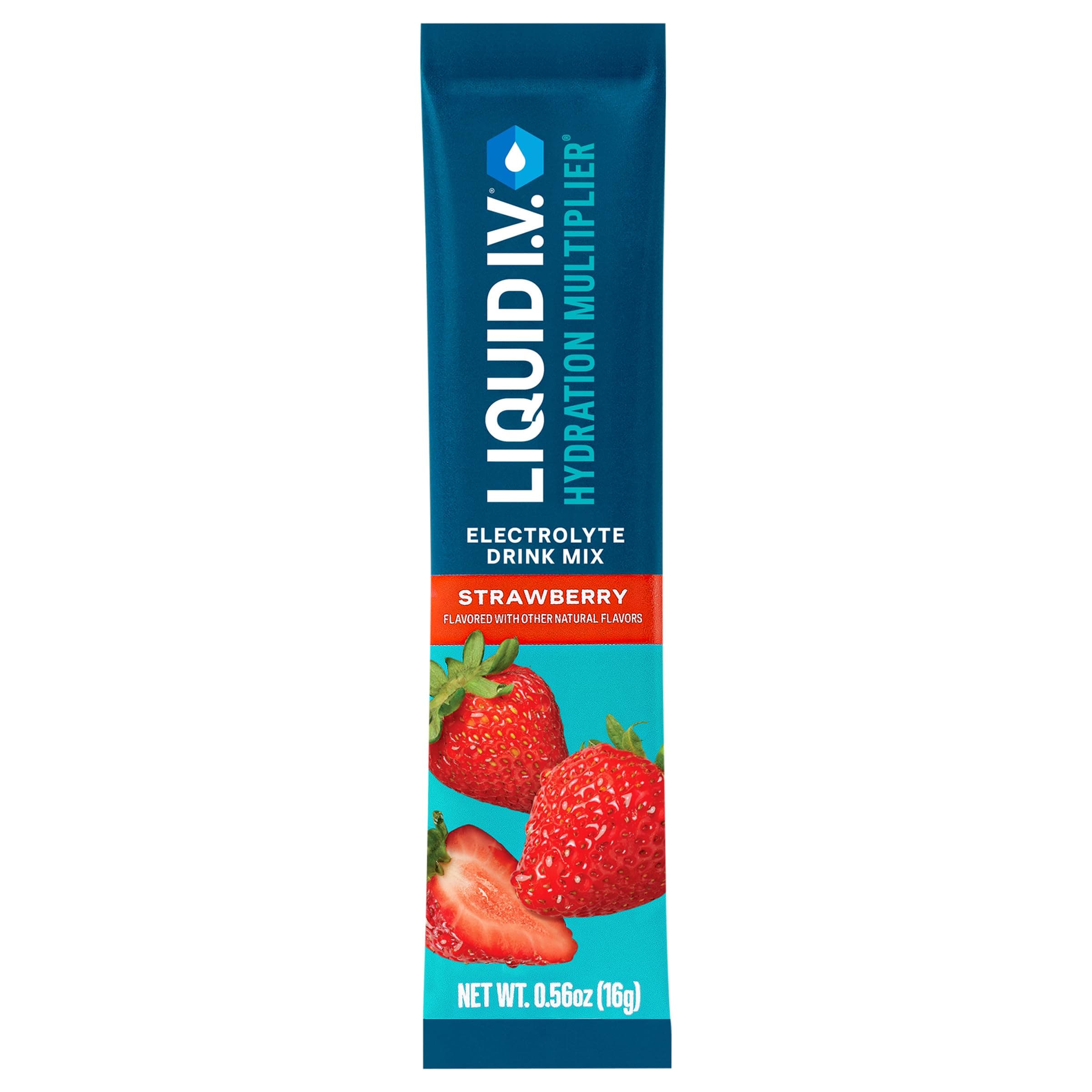 LIQUID IV Strawberry Hydration Drink Mix Single, 0.56 OZ