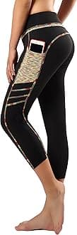 Sugar Pocket Womens Outdoor Capris Fitness Tights Leggings Walking Running Yoga Pants M