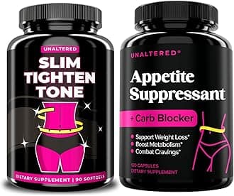UNALTERED Belly Fat Burner & Appetite Suppressant - Weight Loss Bundle for Women - 1 Month Supply