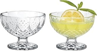 Ice Cream Glasses Cups Dishes for Desserts,Fruit, Sundae, Jellies and Pudding Glass Serving Bowls, Perfect for Home, Restaurants and Parties Dishwasher Safe (Royal Bowls, Set of 2) 200 ml