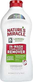 Nature’s Miracle Laundry Boost In-Wash Stain and Odor Remover, 32 Ounces, Laundry Stain and Odor Removing Additive For All Machines