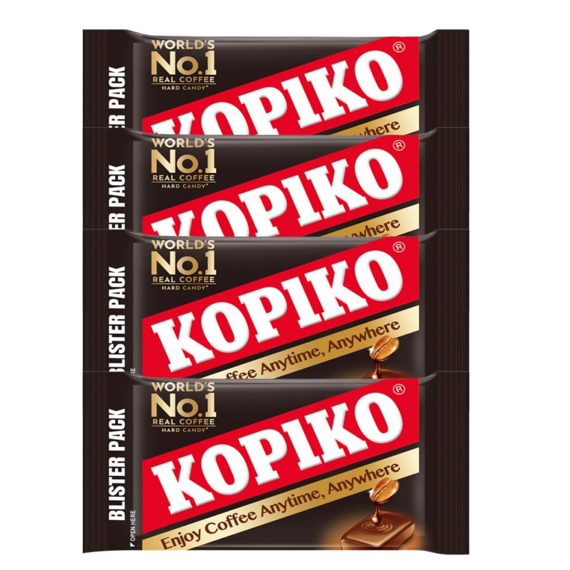 Coffee Candy Blister Bundle. Includes Four 1.13 Oz each Blister Coffee Candy. Pocket Coffee, Pocket Espresso, Asian Coffee Candy. And a Free BELLATAVO Refrigerator Magnet!