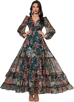 Women's Georgette A-Line Maxi Dress