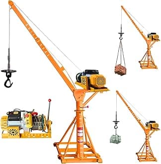 Electric Mini Lifting Crane with 4HP Electric Motor |8mm Wire Thickness | 50 Meter Length of the Wire and 57kg with 360 Adjustable Frame | Mini Crane Scale 500kg