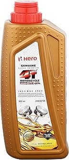 Hero MotoCorp Genuine 4T Plus 20W-40 Engine Oil for Bikes (900 ml) API SN and JASO MA2 Certified| Advanced fuel saving technology| Specially formulated for Hero motorcycles