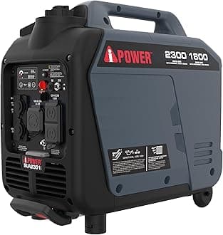A-iPower Portable Inverter Generator, RV Ready 2300W, EPA and CARB Compliant CO Sensor, Ultralight Portable for Home, Tailgating and Camping Use (SUA2301i)