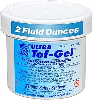 Ultra Safety Systems Tef-Gel, TG-02, 2 OZ Tub Anti-seize, Anyi-gull Lubricant, NSF Food Grade