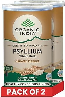 Organic India Psyllium Whole Husk || Isabgol || 100 grams (Pack Of 2)