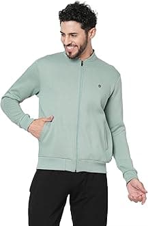 MARKRICHMen's Sweatshirt with Front Open Zipper Regular Fit Full Sleeves Casual Winterwear