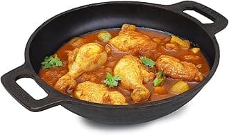 Super Smooth Cast Iron Kadai | Medium, 25.4cm/10 inch, 2.5Ltr, 2.4kg | Nonstick, Pre-Seasoned Kadhai, 100% Pure & Toxin-Free, No Chemical Coating