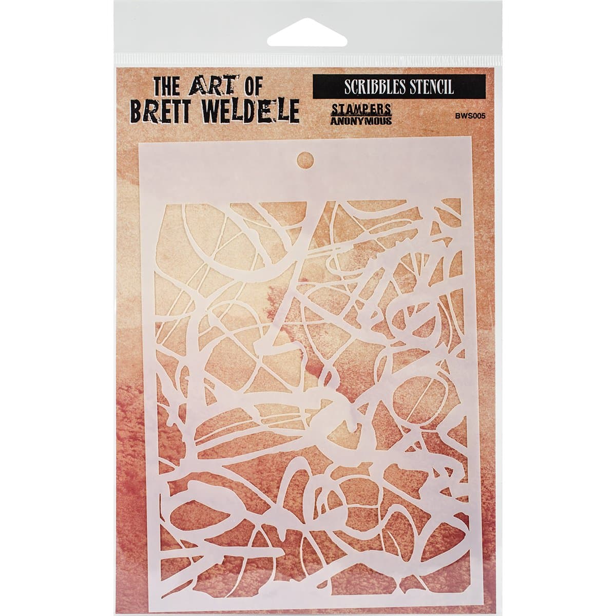 Brett Weldele Stencils 6.5"X4.5", Scribbles