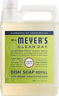 MRS. MEYER'S CLEAN DAY Liquid Dish Soap Refill, Lemon Verbena (48 Fl Oz (Pack of 1))