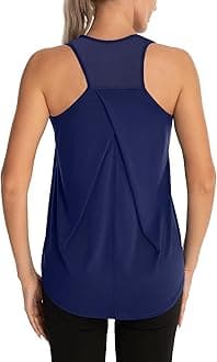 AeuuiWomens Workout Tops for Women Racerback Tank Tops Mesh Yoga Shirts Athletic Running Tank Tops Sleeveless Gym Clothes