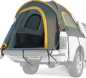 JoyTutus Pickup Truck Tent, Waterproof PU2000mm Double Layer for 2 Person, Portable Truck Bed Tent, 5.5'-6' Camping Preferred