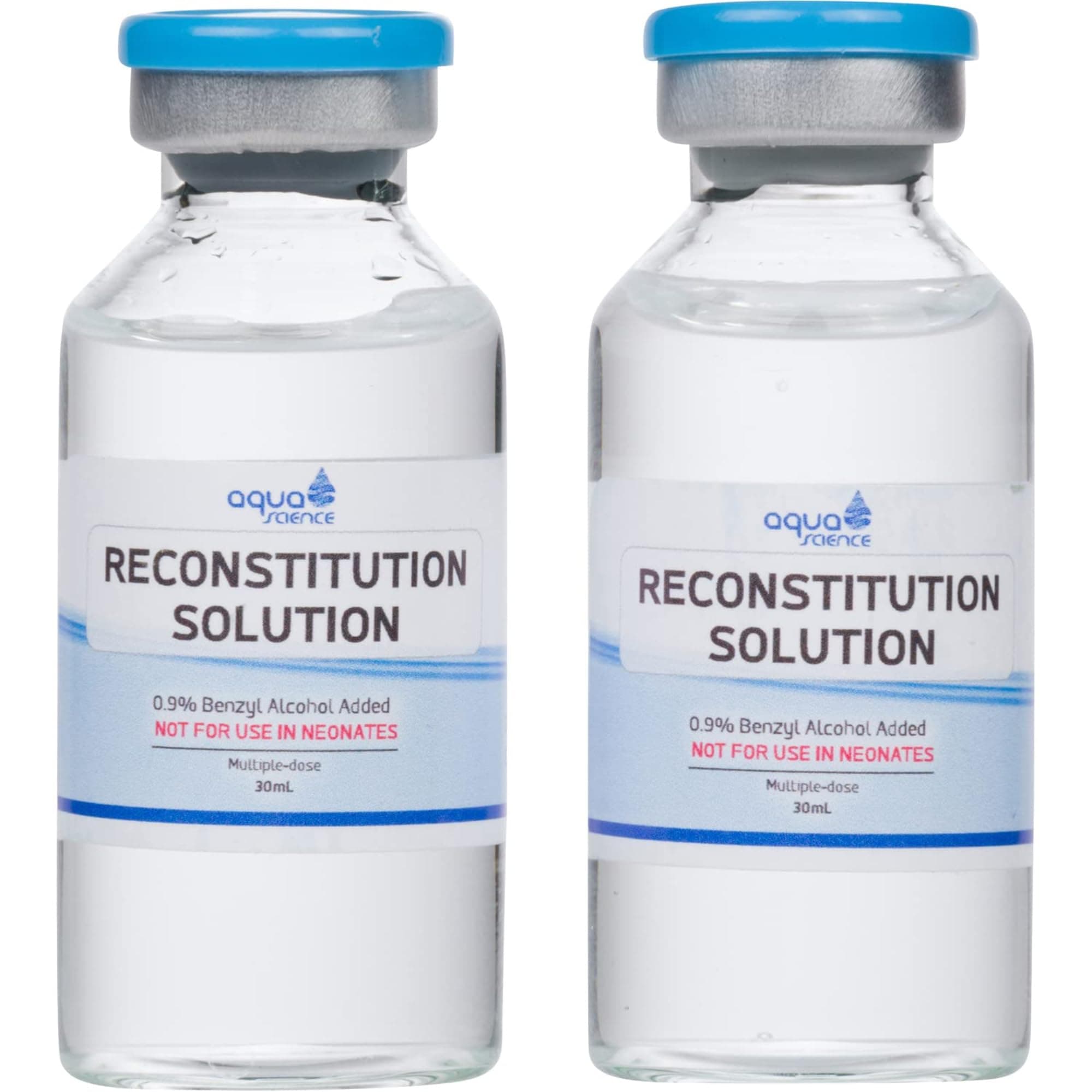 Aqua Science 2 Pack Reconstitution Solution - 30ml - Ultra Clean Solution in Premium Glass Bottles | Made in the USA