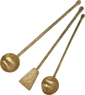 Handmade Traditional Brass Ladle And Spatula Set | Cooking For Kitchen (Spatula Set) Utensils
