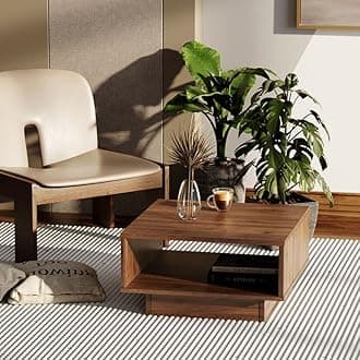 Wakefit Coffee Table | 1 Year Warranty | Center Table, Tea Table, Center Table for Living Room, Coffee Table for Living Room, Engineered Wood (Breve - Brown)