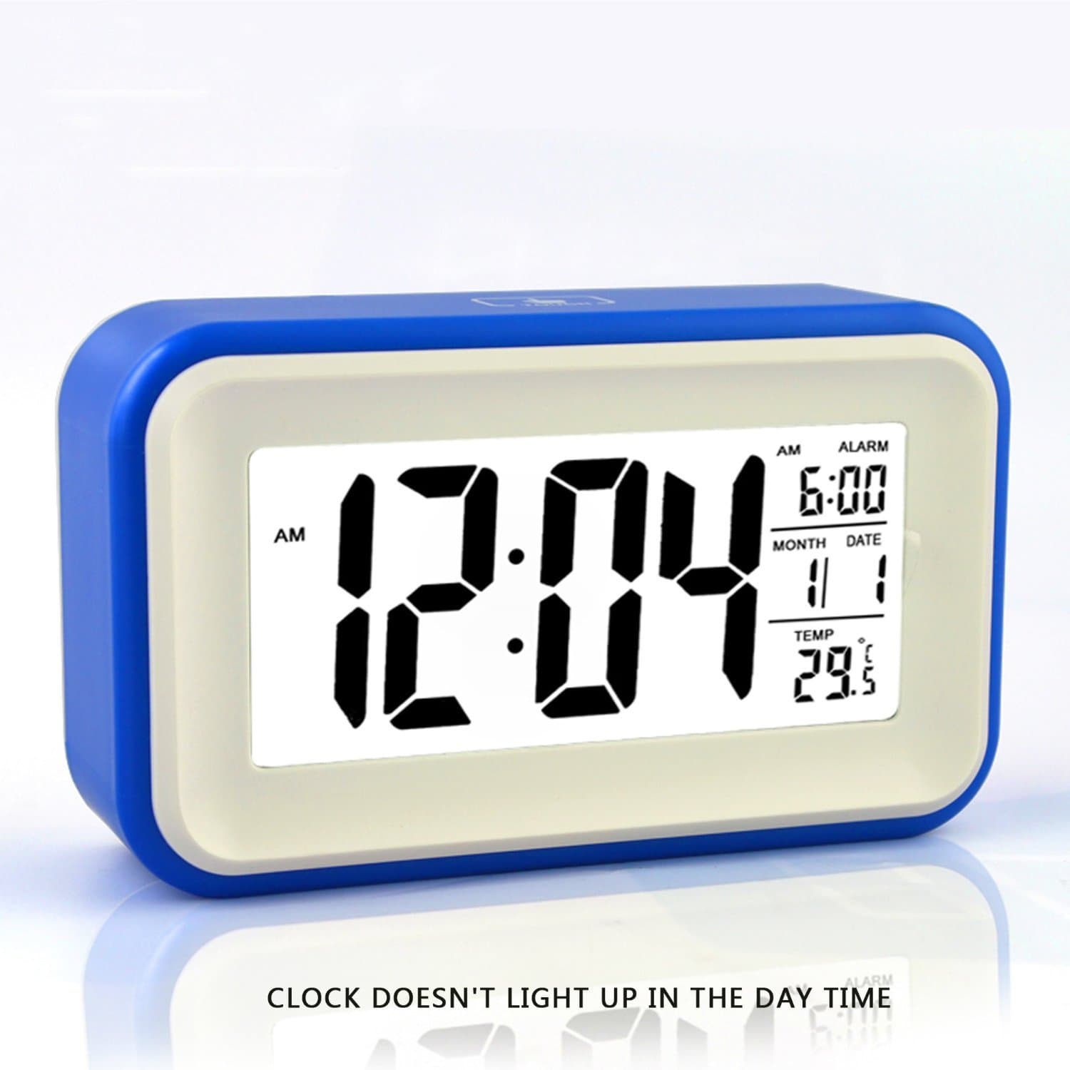WANBOTON KABB Smart Clock LCD Alarm Clock Light Sensor Clock with Date and Temperature Display, Repeating Snooze, Light-activated Sensor Light and Touch-activated Nightlight