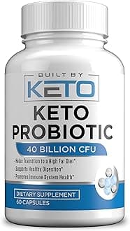 Keto Probiotics with Prebiotic - Digestive & Gut Health - Supports Occasional Constipation, Diarrhea, Gas & Bloating - Probiotics for Women & Men - Ketogenic Diet Probiotic - 60 Capsules