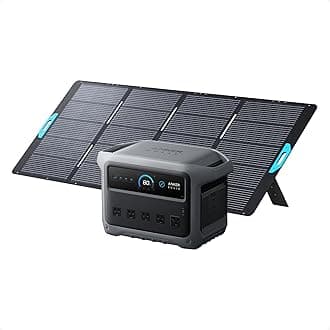 SOLIX C1000 Gen 2 Portable Power Station with 400W Solar Panel, 2,000W (Peak 3,000W) Solar Generator, Full Charge in 49 Min, 1,024Wh LiFePO4 Battery for Home Backup, Power Outages, and Camping