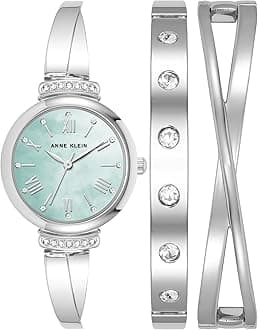 Women's Premium Crystal Accented Bangle Watch Set, AK/2245