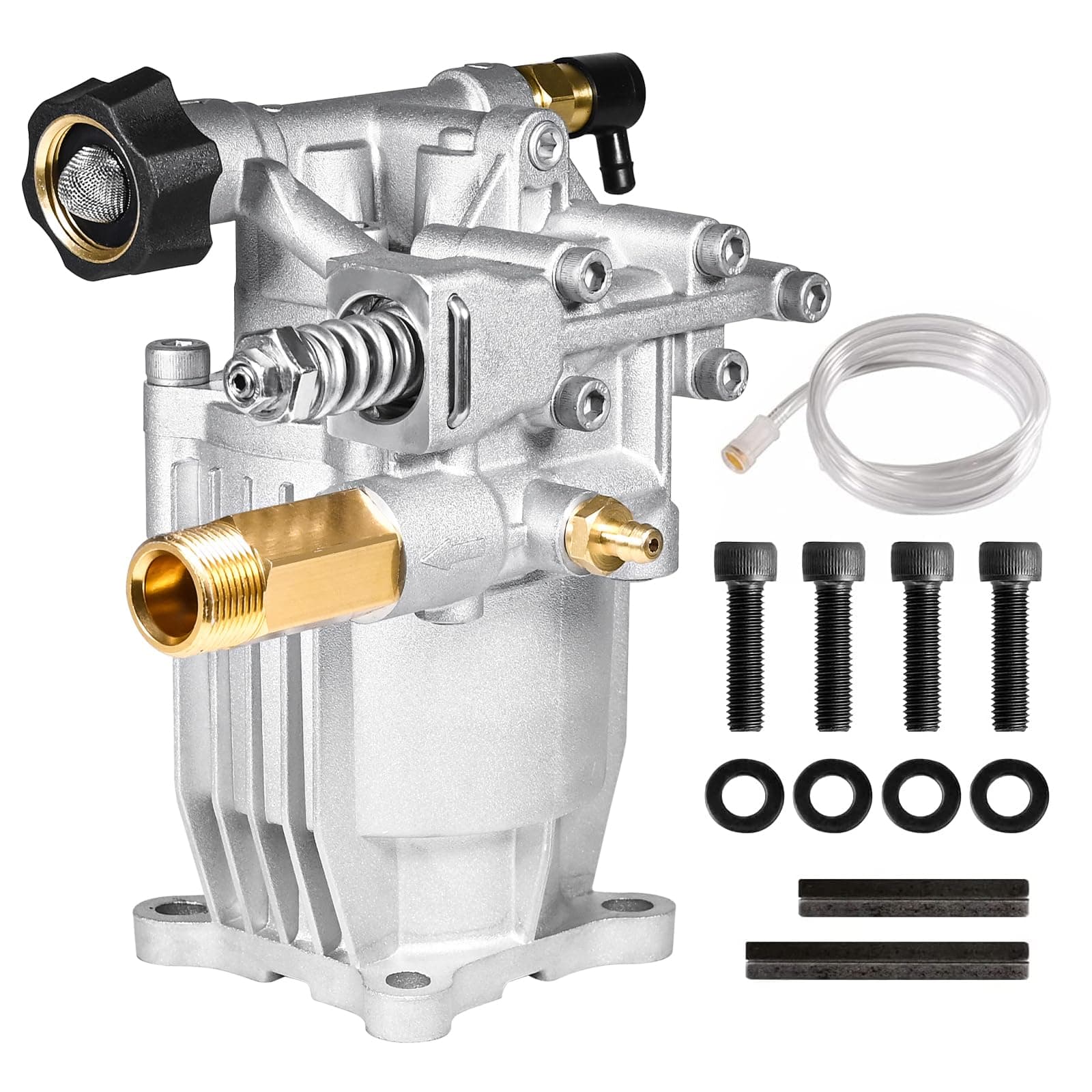 YAMATIC 3/4" Shaft Horizontal Pressure Washer Pump 3400 PSI 2.5 GPM Replacement Pump for Power Washer Compatible with Homelite, Troybilt, Simpson, Karcher, Honda GC160 GC190, AR RMV 2.5G30