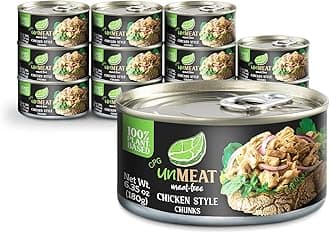 unMEAT Plant Based Meat | Easy to Prepare Plant Based Protein | Vegan Meat with Less Calories, Chicken Style Chunks, 12 pack
