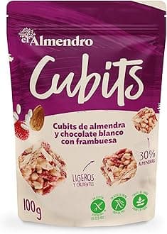 El Almendro White Chocolate & Raspberry Cubits Sharing Bag - 100g, 1 Pack