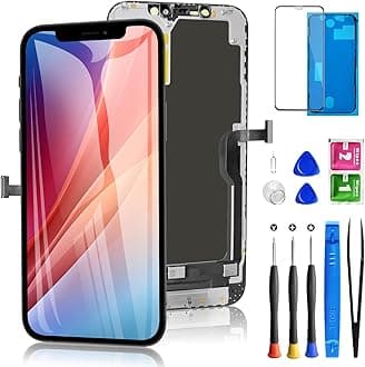 for iPhone 12 Pro Max Screen Replacement 6.7 Inch, Diykitpl 3D Touch LCD Digitizer Screen for A2342, A2411, A2412, A2410 with Repair Tools Kit+Screen Protector+Waterproof Frame+Magnetic Screw Mat