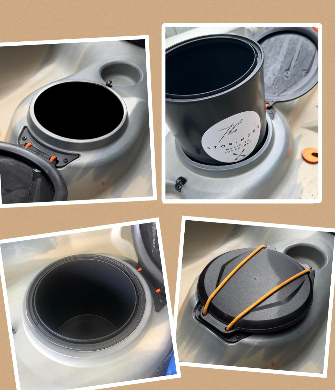 Lifetime Kayak Hatch Bucket Storage Container Bin Insert - Extra Deep! For Tamarack Angler Weber Tioga Kokanee and More. Increase Usable Space!