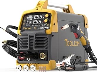 TOOLIOM 200A MIG Welder 5 in 1 MIG/Flux MIG/Spool Gun Mig/Lift TIG/Stick Welder 110/220V Dual Voltage Aluminum Welding Machine