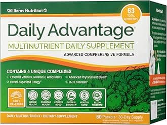 Dr. David WilliamsDaily Advantage Multi-Nutrient Vitamin Supplement for Immune, Cardio, and Cognitive Health and Total Body Wellness, 60 Packets