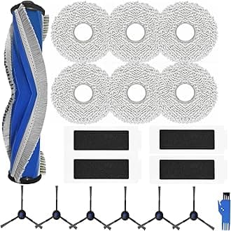 18 Pcs Accessories for Ecovacs Deebot T30S, T30 PRO Omni, T30S Combo, for Yeedi M12 Pro Vacuum Cleaner, 1 Main Brush, 4 Filters, 6 Mop Pads, 6 Side Brushes, T30S Replacement