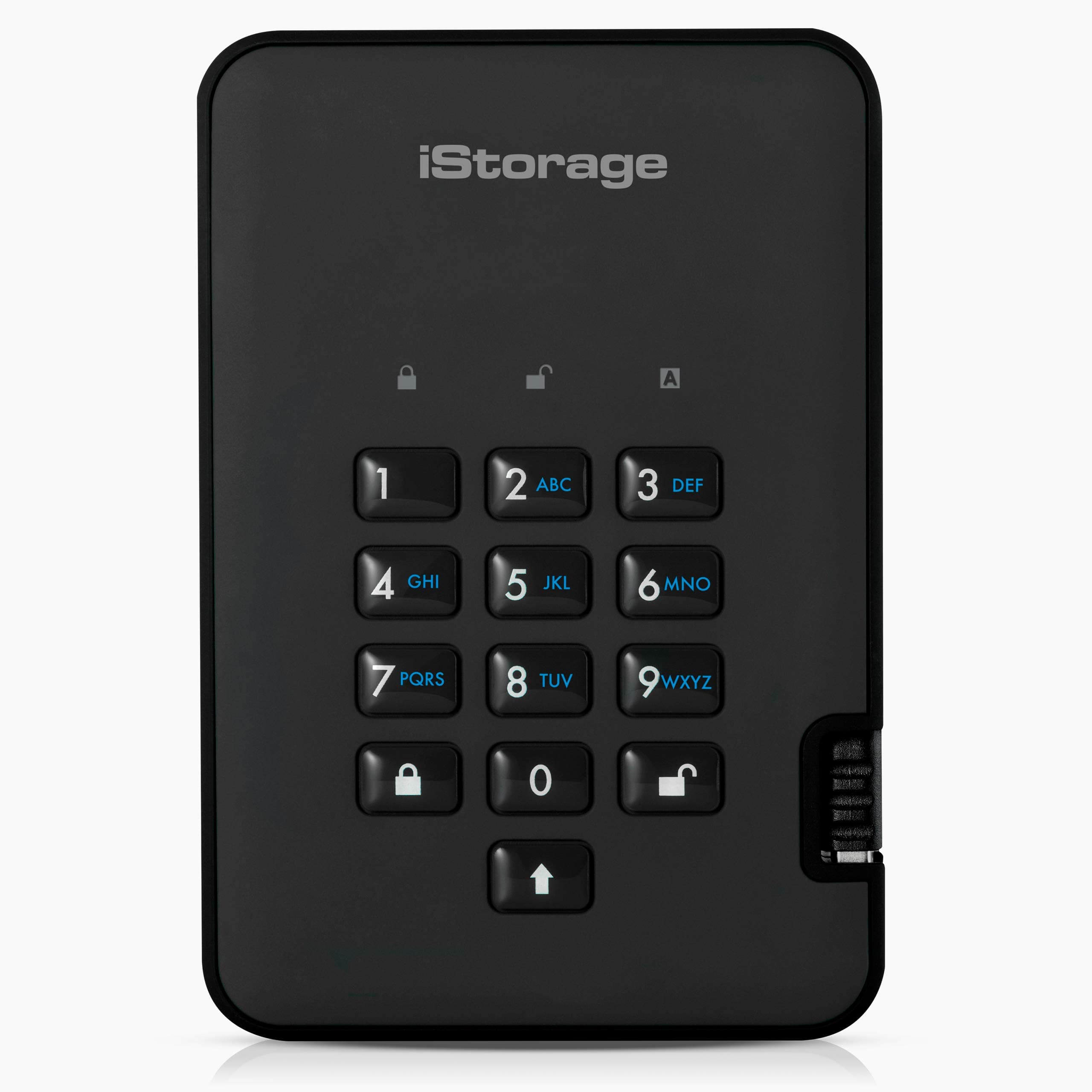 iStorage diskAshur2 SSD 1TB Black - Secure portable solid state drive - Password protected - Dust & water resistant - Hardware Encryption