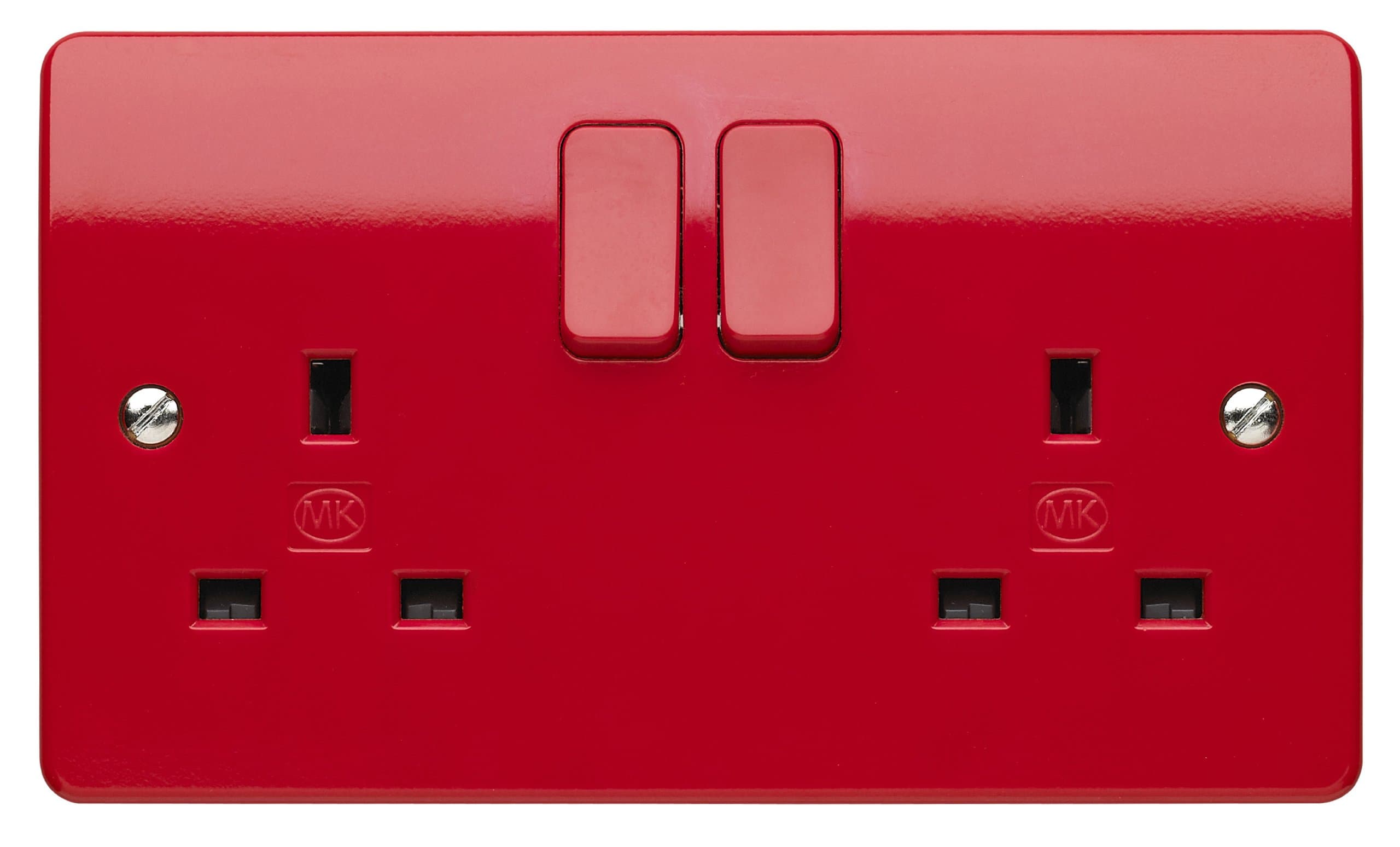 Mk K2747D1RED 13A 2g Double Pole Switch Socket