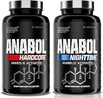 Nutrex Anabol Hardcore & Anabol Nighttime Muscle Builder Bundle