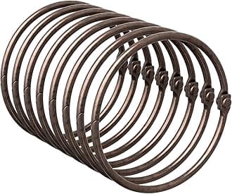 Shower Curtain Rings, Bronze Shower Curtain Hooks 12 Pcs Anti-Drop Shower Rings for Curtain, Shower Curtain Hooks Rust Proof, Shower Hooks for Shower Curtain Rod, Bronze Curtain Rings