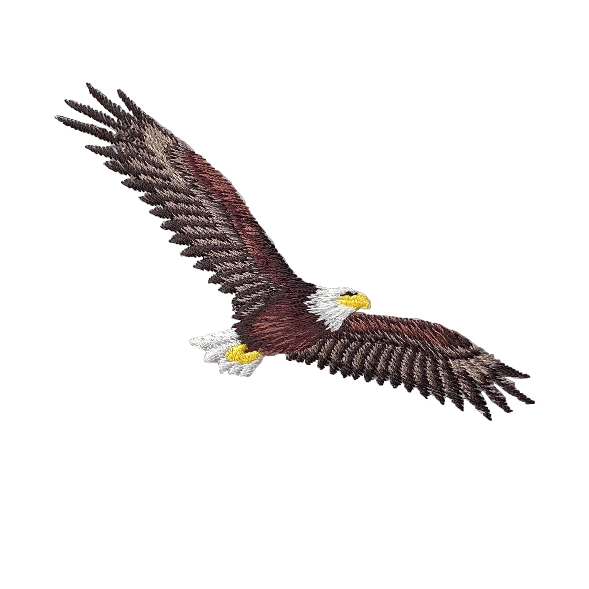 Soaring American Bald Eagle Embroidered Iron on Patch