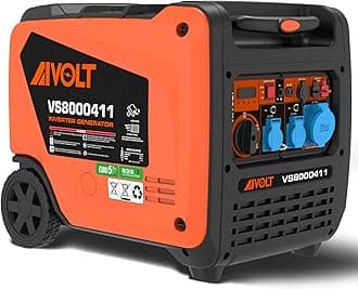 – AIVOLT 6000W Petrol Inverter Generator 4 Stroke Portable Generator for Camping, Construction, Jobsites - Pure Sine Wave, Ultra Quiet, Electric Key-322cc Engine, 13.5L Fuel Tank
