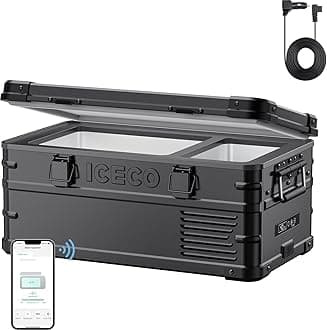 APL20 Portable Freezer with DC Cable, 21 Qts 12V Refrigerator, Aluminum Car Fridge with SECOP Nano Compressor, -4℉~68℉, 12 Volt Electric Cooler Powered by AC/DC or Solar, for Boat, Truck