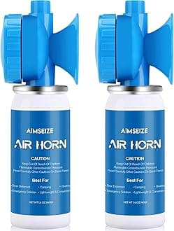 - Air Horn Bear Horn: Air Horns For Safety Boat Horn For Self Defense - 115dB Heard Up to 0.5-Miles Away (2 Packs)