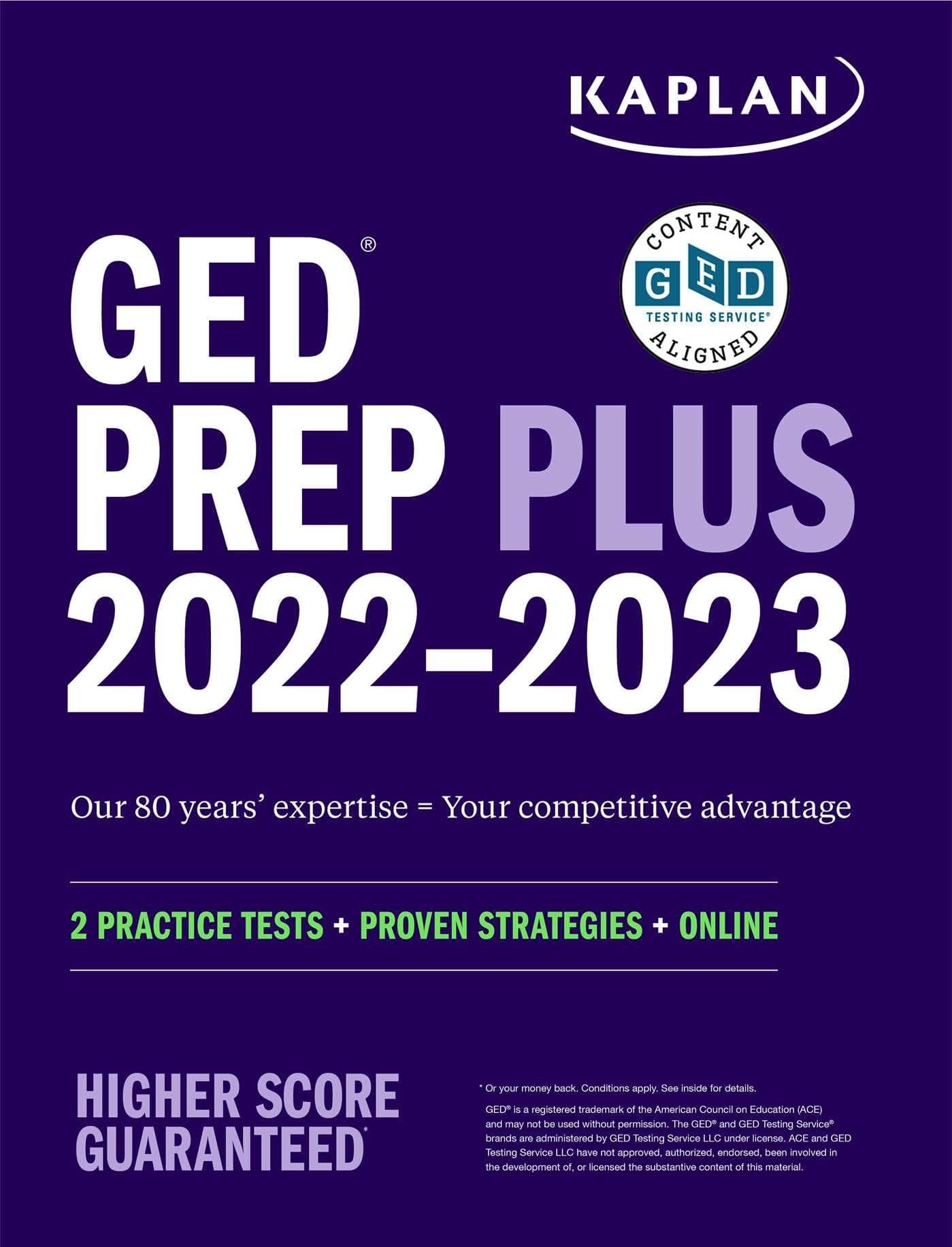 KAPLAN GED Test Prep Plus 2022-2023: 2 Practice Tests + Proven Strategies + Online