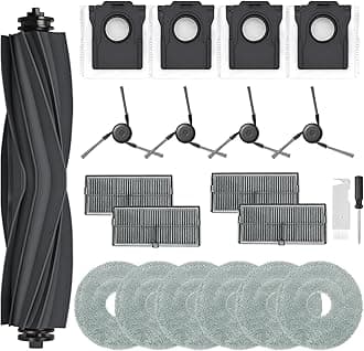 Replacement Parts for Dreame X40 Ultra Complete/ X40 Ultra/ X40 Master/ L40 Ultra/MOVA P10 Pro Ultra, Accessories Kit 1 Main Brush, 4 Dust Bags, 6 Wipe Pads, 4 HEPA Filters, 4 Side Brush